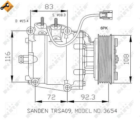 NRF 32072B Compressor, air conditioning - 4