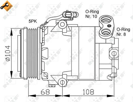 NRF 32080C Compressor, air conditioning - 4