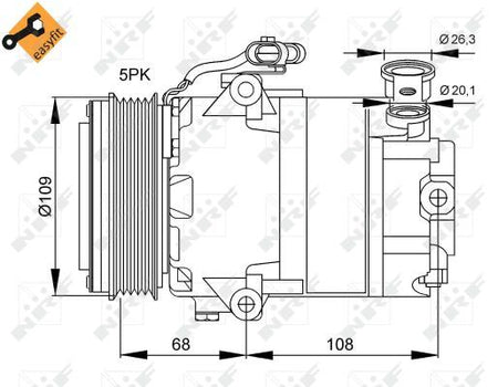 NRF 32083B Compressor, air conditioning - 4