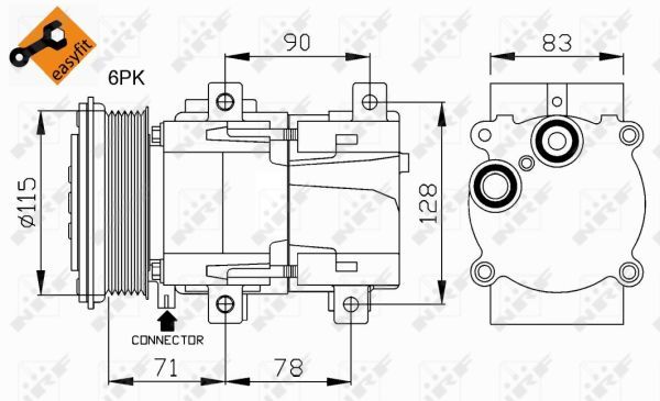 NRF 32110B Compressor, air conditioning - 4