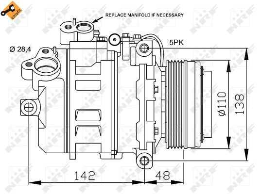 NRF 32123A Compressor, air conditioning - 4