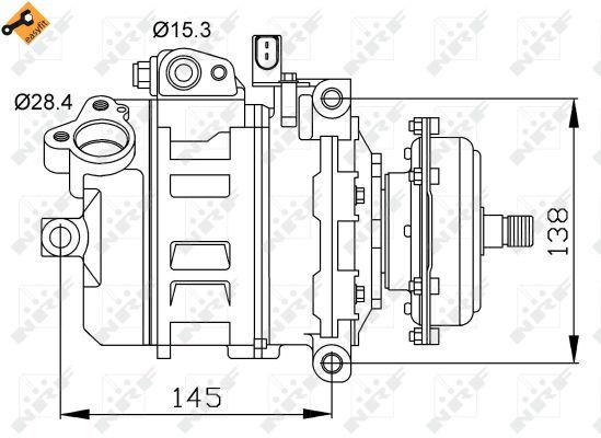 NRF 32148B Compressor, air conditioning - 5