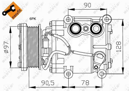 NRF 32199 Compressor, air conditioning - 4