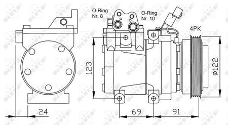 NRF 32205A Compressor, air conditioning - 6