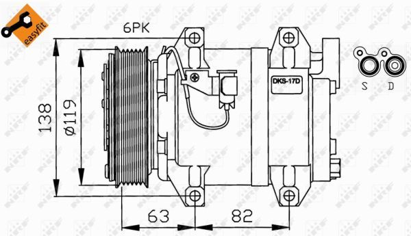 NRF 32211B Compressor, air conditioning - 3