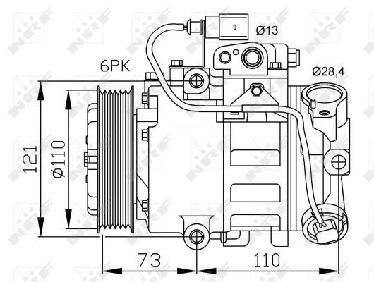 NRF 32225B Compressor, air conditioning - 3