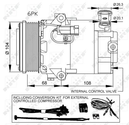 NRF 32428B Compressor, air conditioning - 6
