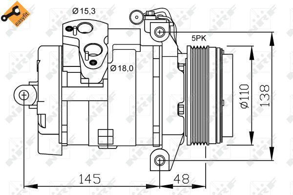 NRF 32432B Compressor, air conditioning - 6