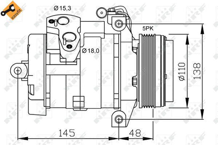 NRF 32432B Compressor, air conditioning - 6