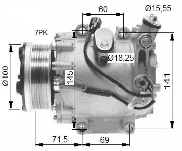 NRF 32491A Compressor, air conditioning - 1