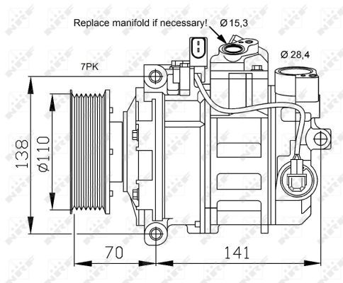 NRF 32613 Compressor, air conditioning - 5