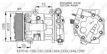 NRF 32682A Compressor, air conditioning - 5