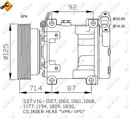 NRF 32742B Compressor, air conditioning - 6