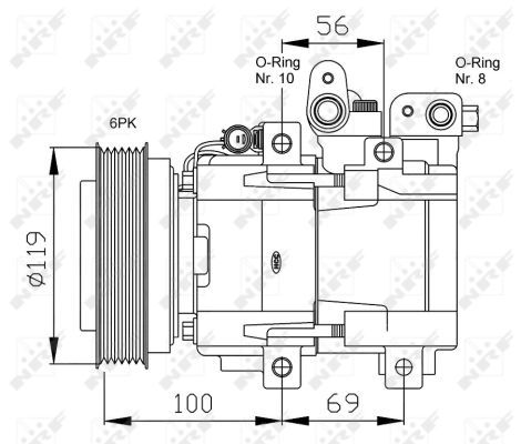 NRF 32755G Compressor, air conditioning - 5