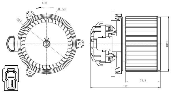 NRF 34279A Interior Blower - 6