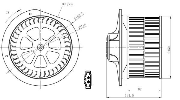 NRF 34288A Interior Blower - 5