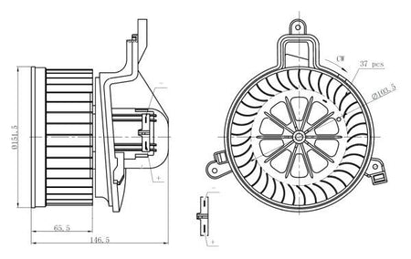 NRF 34299A Interior Blower - 5