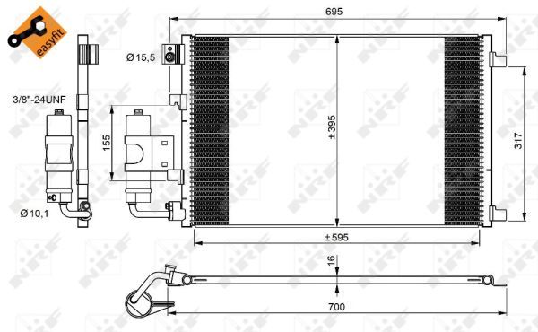 NRF 350042 Condenser, air conditioning - 5