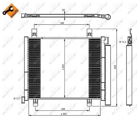 NRF 350045 Condenser, air conditioning - 2