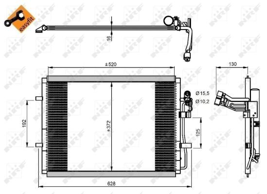 NRF 350207 Condenser, air conditioning - 6
