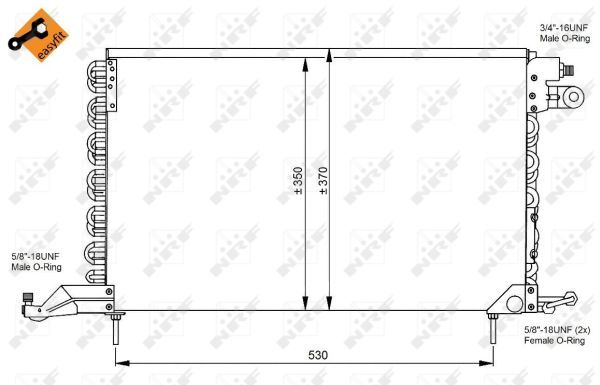 NRF 35027B Condenser, air conditioning - 6
