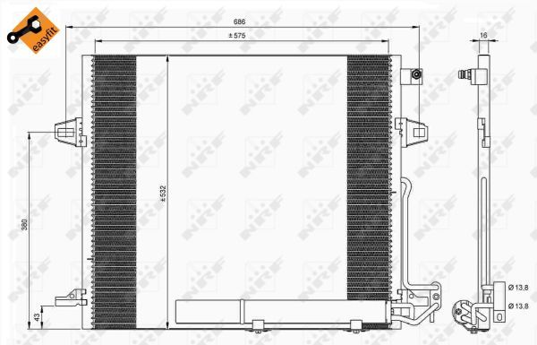 NRF 35618A Condenser, air conditioning - 2
