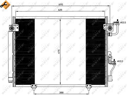 NRF 35619A Condenser, air conditioning - 5