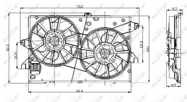 NRF 47003 Fan, engine cooling - 2