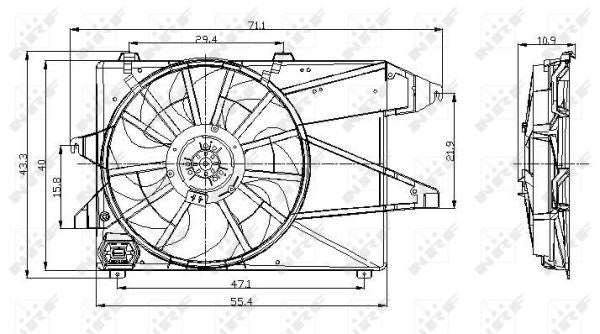 NRF 47004A Fan, engine cooling - 2