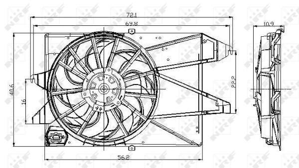NRF 47005A Fan, engine cooling - 2