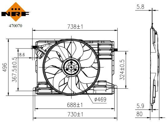 NRF 470070A Fan, engine cooling - 5