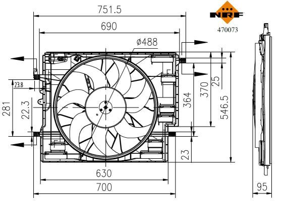 NRF 470073A Fan, engine cooling - 6