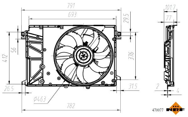NRF 470077A Fan, engine cooling - 6