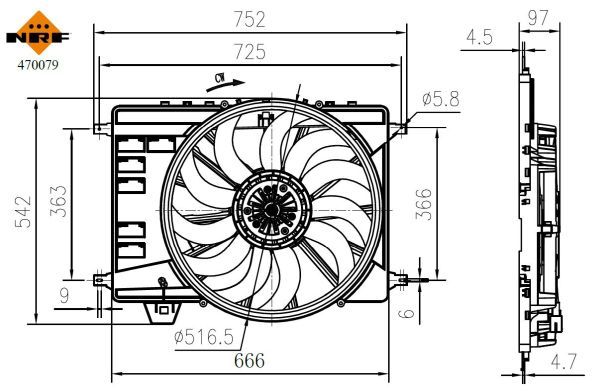 NRF 470079A Fan, engine cooling - 6