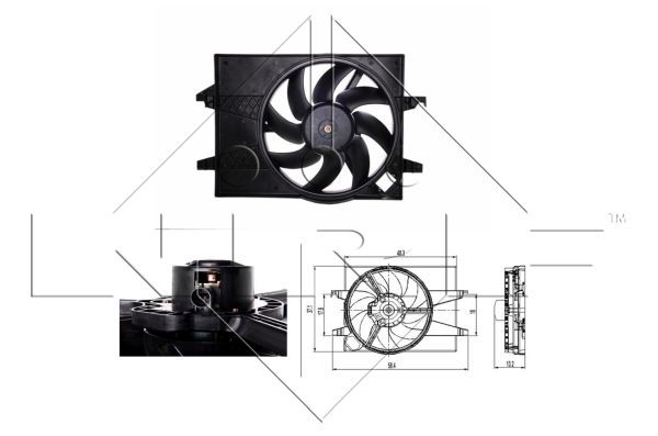 NRF 47007A Fan, engine cooling - 1