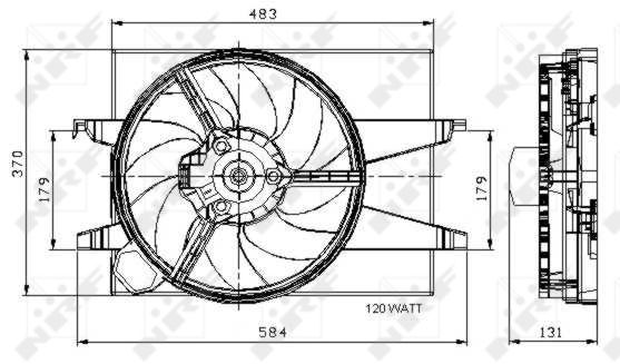 NRF 47007A Fan, engine cooling - 2