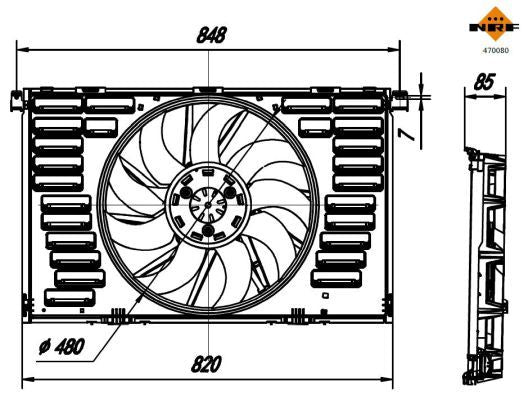 NRF 470080A Fan, engine cooling - 6