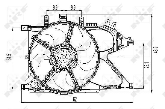 NRF 47011A Fan, engine cooling - 5