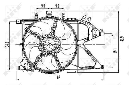 NRF 47011A Fan, engine cooling - 5