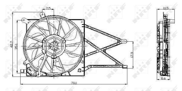 NRF 47015A Fan, engine cooling - 2