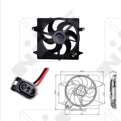 NRF 47019A Fan, engine cooling - 1