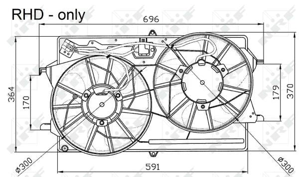 NRF 47033A Fan, engine cooling - 5