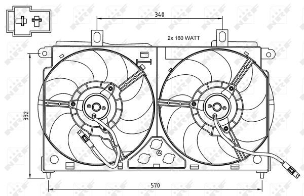 NRF 47048A Fan, engine cooling - 2
