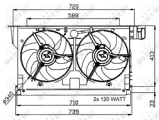 NRF 47051A Fan, engine cooling - 4