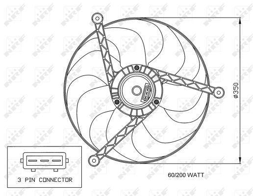 NRF 47057A Fan, engine cooling - 5