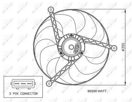 NRF 47057A Fan, engine cooling - 5