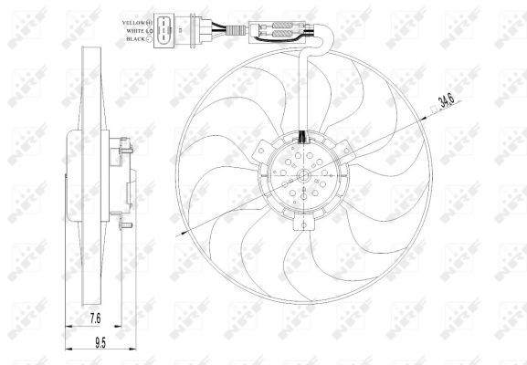 NRF 47064A Fan, engine cooling - 4