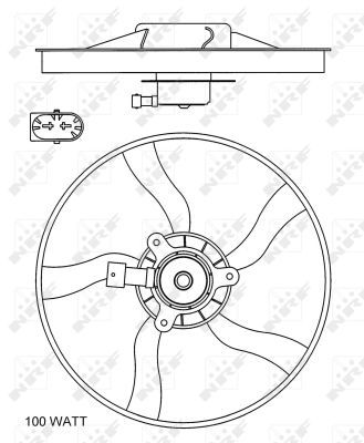 NRF 47070A Fan, engine cooling - 5