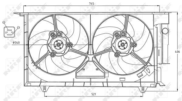 NRF 47075A Fan, engine cooling - 5