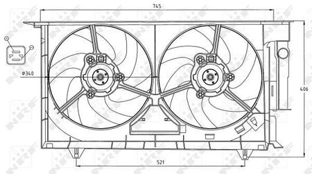 NRF 47075A Fan, engine cooling - 5